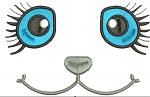 Little Face / Dolls Pretty Faces / Muzzle Machine Embroidery Design, Instant Download  