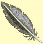 Feather Quill Pen Machine Embroidery Design 