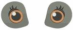 doggy, bear, eye pair - left and right / eyes for soft toys Machine Embroidery Designs  