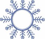 Snowflake for Monogram Machine Embroidery Design 