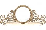 Pattern and Circle Open Space for a Monogram Machine Embroidery Design 