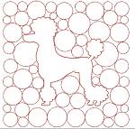 Quilted Poodle Dog Machine Embroidery Design 