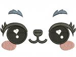 Sweet Animal Eyes Muzzle Machine Embroidery Design 