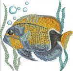 Fish machine embroidery design  