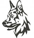 German Shepherd  Dog machine embroidery design 5 SIZES 