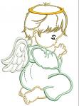 Little Angel Silhouette Machine Embroidery Design 