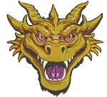 Dragon Dinosaur Tyrannosaurus Machine Embroidery Design 