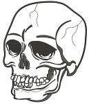 Gothic Skull Machine Embroidery Design 