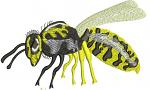 Realistic Wasp. Machine Embroidery Design, Instant Download 