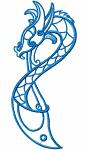Celtic Dragon Machine Embroidery Design, Instant Download  