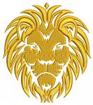 Golden Lion Machine Embroidery Design 