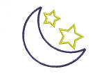 Crescent and Star Applique Machine Embroidery Design 