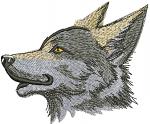 Wolf machine embroidery design 
