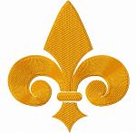 Fancy Fleur de Lis Machine Embroidery Design 