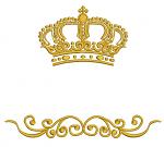 Crown and Pattern Machine Embroidery Design 