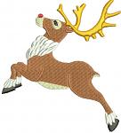 Christmas deer Happy New Year. Machine Embroidery Design. Instant Download 