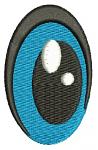 Oval Blue Eye for Toys Machine Embroidery Design 