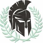 Spartan Helmet Machine Embroidery Design, Instant Download  