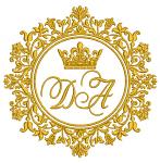 Floral ornament  frame and crown Machine Embroidery Design, letters not included  