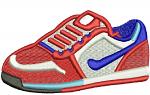 Sneaker Embroidery Design Red Sports Shoes Patch Style