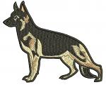 German shepherd machine embroidery design, realistic dog embroidery pattern, German shepherd head embroidery file  