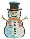 Snowman Machine Embroidery Design 