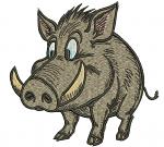 Cartoon Wild Boar Piggy Machine Embroidery Design  