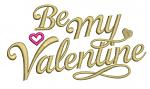 Be My Valentine with Hearts Machine Embroidery Design 