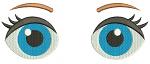 Eyes for soft toys Machine Embroidery Designs, left and right, pair eyes, left and right, Princess Anime Modern Girl Moon Figure Sailor