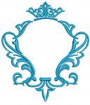 Crown and Monogram Frame. Machine Embroidery Design, Instant Download  
