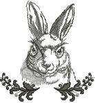 Elegant Vintage Rabbit Machine Embroidery Design