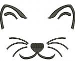 Cat muzzle machine embroidery design 