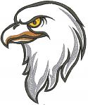 Eagle Head Applique Large Size Machine Embroidery Design 