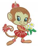 Cute Monkey Machine Embroidery Design19122025