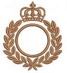  Frame with crown machine embroidery design 