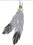 Feather Amulet Machine Embroidery Design 