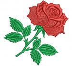 Red rose machine embroidery design 