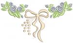 Floral Bouquet and Bowl Machine Embroidery Design 
