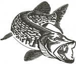 Pike Machine Embroidery Design 