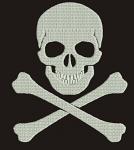Pirate Skull with Crossbones Machine Embroidery Designs, instantly download 