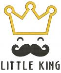 Crown and black mustache, aplique little king Machine Embroidery Designs, instantly download 