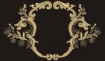 Vintage Baroque Monogram Frame Machine Embroidery Design 