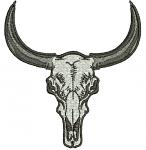 buffalo cow skull  Taurus  Machine Embroidery Design 14052025