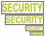 Security Patch Machine Embroidery Design, Security Uniform Name Tape, Tactical Badge, Uniform Chest Patch, Jacket Emblem, Digital File PES DST