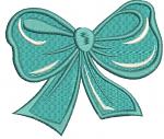 Lush green bow  machine embroidery design, instantly download 