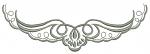 Figured monogram frame Machine Embroidery Design 