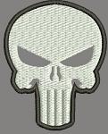 Bold Skull Back Patch Machine Embroidery Design 
