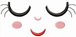 Sleeping Doll Face Machine Embroidery Design 