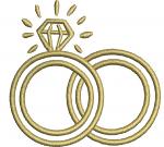 Wedding Rings Machine Embroidery Design