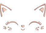 Cat Face Machine Embroidery Design Instant Download 